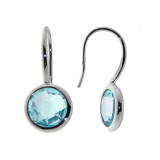 Topaze bleue / Or Blanc 750