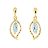 Topaze bleue / Or Jaune 375