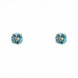 Topaze bleue / Or Jaune 375