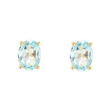Topaze bleue / Or Jaune 750