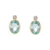 Topaze bleue / Or Jaune 750