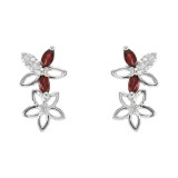 Grenat / Or Blanc 375
