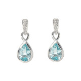 Topaze bleue / Or Blanc 375