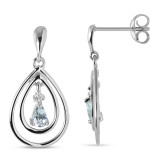 Topaze bleue / Or Blanc 375