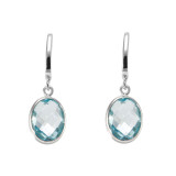 Topaze bleue / Or Blanc 750