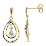 Topaze bleue / Or Jaune 375
