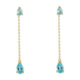 Topaze bleue / Or Jaune 375