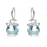 Topaze bleue / Or Blanc 750