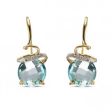 Topaze bleue / Or Jaune 750