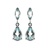 Topaze bleue / Or Blanc 375