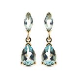 Topaze bleue / Or Jaune 375