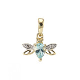 Topaze bleue / Or Jaune 375