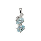 Topaze bleue / Argent 925