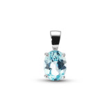 Topaze bleue / Argent 925