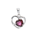 Grenat / Argent 925
