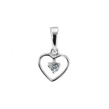 Topaze bleue / Or Blanc 375