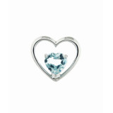 Topaze bleue / Or Blanc 375
