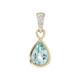 Topaze bleue / Or Jaune 375