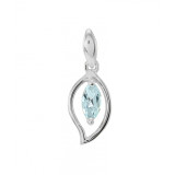 Topaze bleue / Or Blanc 375