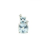 Topaze bleue / Or Blanc 750