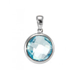 Topaze bleue / Or Blanc 750