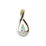 Topaze bleue / Or Jaune 375