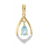Topaze bleue / Or Jaune 375