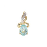 Topaze bleue / Or Jaune 375