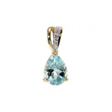 Topaze bleue / Or Jaune 375
