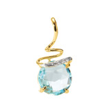 Topaze bleue / Or Jaune 750