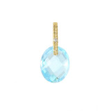 Topaze bleue / Or Jaune 750