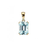 Topaze bleue / Or Jaune 750