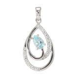 Topaze bleue / Argent 925