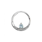 Topaze bleue / Or Blanc 375