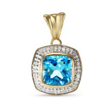Topaze bleue / Or Jaune 375