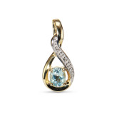 Topaze bleue / Or Jaune 375