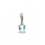 Topaze bleue / Or Blanc 375