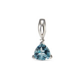 Topaze bleue / Or Blanc 375