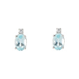 Topaze bleue / Or Blanc 750