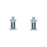 Topaze bleue / Or Blanc 750