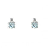 Topaze bleue / Or Blanc 750