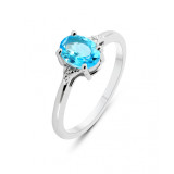 Topaze bleue / Argent 925