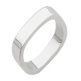  Alliance forgée. Modèle Saint Pères 4.0mm. Forme carrée à l extérieur comme à l intérieur, aux 4 coins arrondis. 