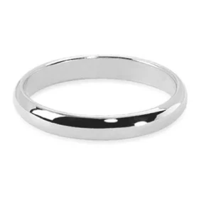  Alliance demi-jonc Or Blanc Palladié Llargeur 3mm L alliance classique par excellence Intérieur plat Extérieur bombé Epai...
