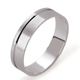  Alliance masculine or gris Extérieur émerisé (mat) Filet excentré brillant Intérieur plat Largeur : 5mm 