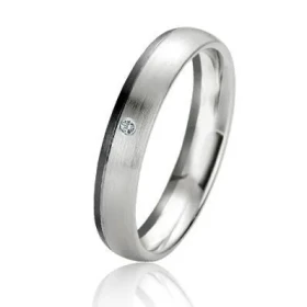  Alliance prestige Or 750. Largeur l alliance: 4mm Epaisseur du corps : 1.7 mm Poids diamant : 0.01 carat Qualit&eacute; D...