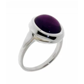 Bague Argent 925 Am&eacute;thyste, pierre 12x10mm