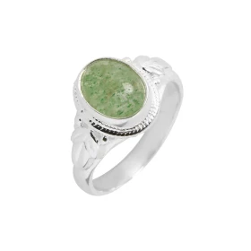 Bague Argent 925 Aventurine Ovale 9x7mm Bague Argent 925 sertie d une pierre 9x7mm Pierre taillée à cabochon montée serti ...
