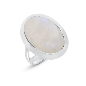  Bague Argent 925 Labradorite Cabochon Ovale 18x12mm Bague Argent 925 sertie d une pierre ovale 18x12mm Pierre taillée cab...