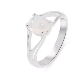Bague Argent 925 Labradorite Ovale 8x6mm Bague Argent 925 sertie d une pierre 8x6mm Pierre taillée cabochon maintenue par ...